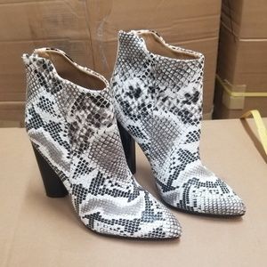 Snake skin booties